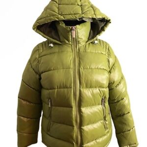 Guess Bright Olive Green Puffer Jacket